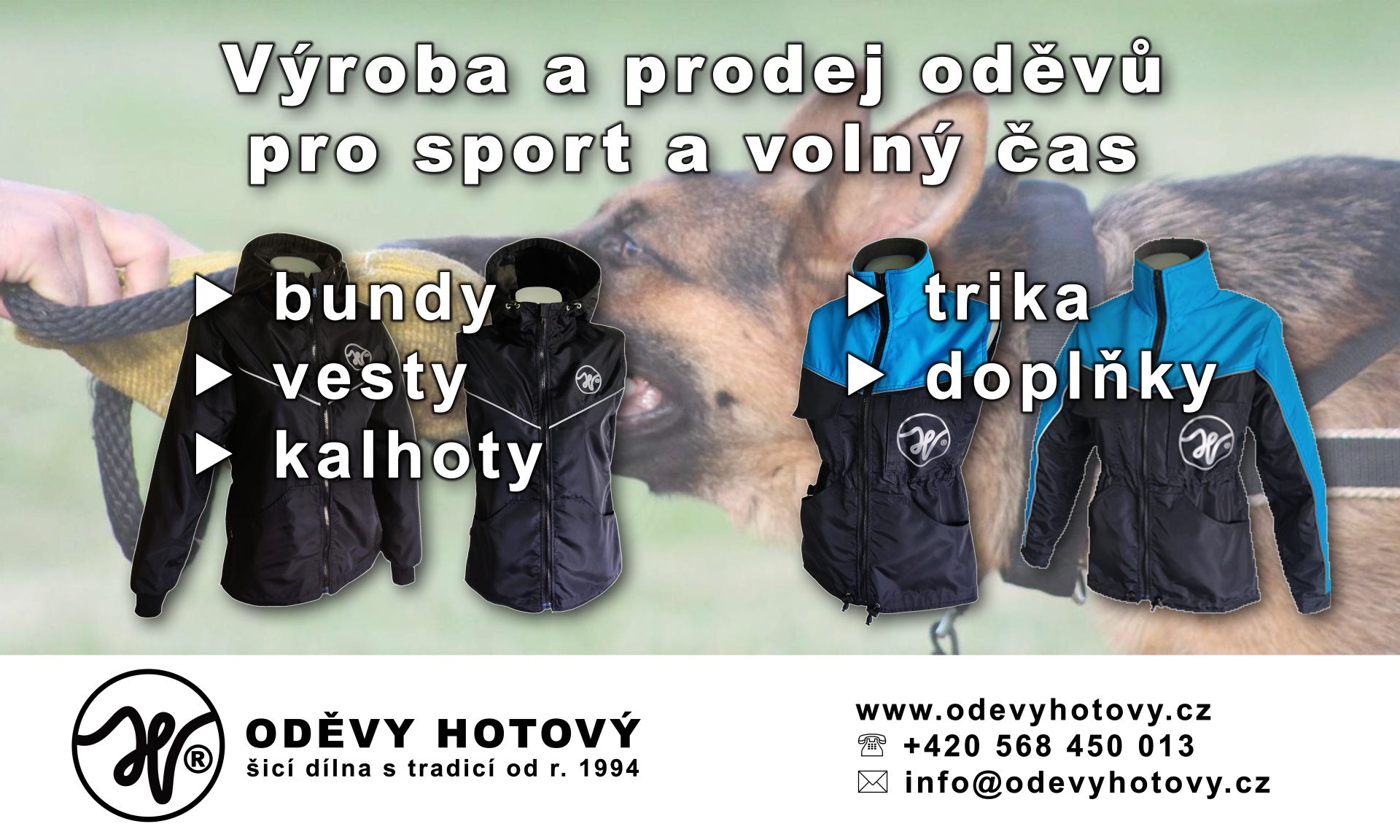 Oděvy Hotový - výrobce kynologického oblečení